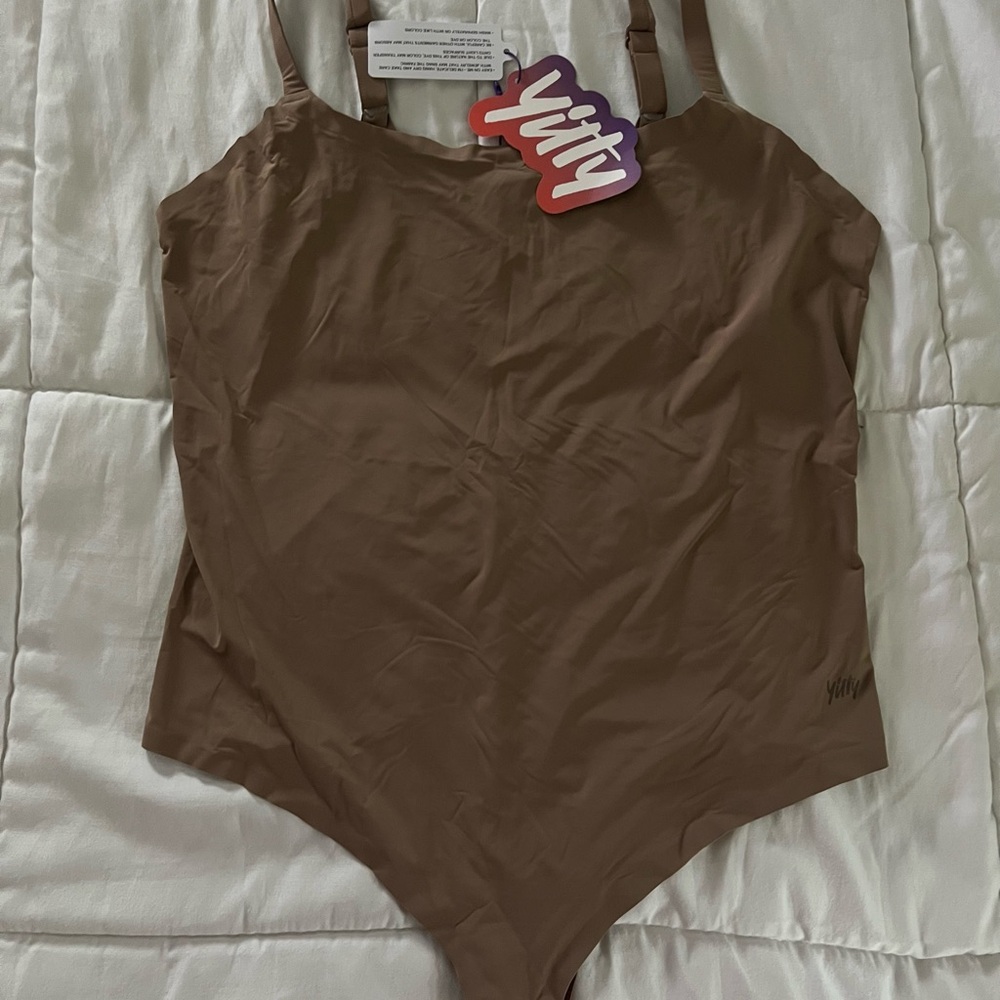 YITTY SMOOTHED REALITY SQUARE NECK TANGA BODYSUIT NWT